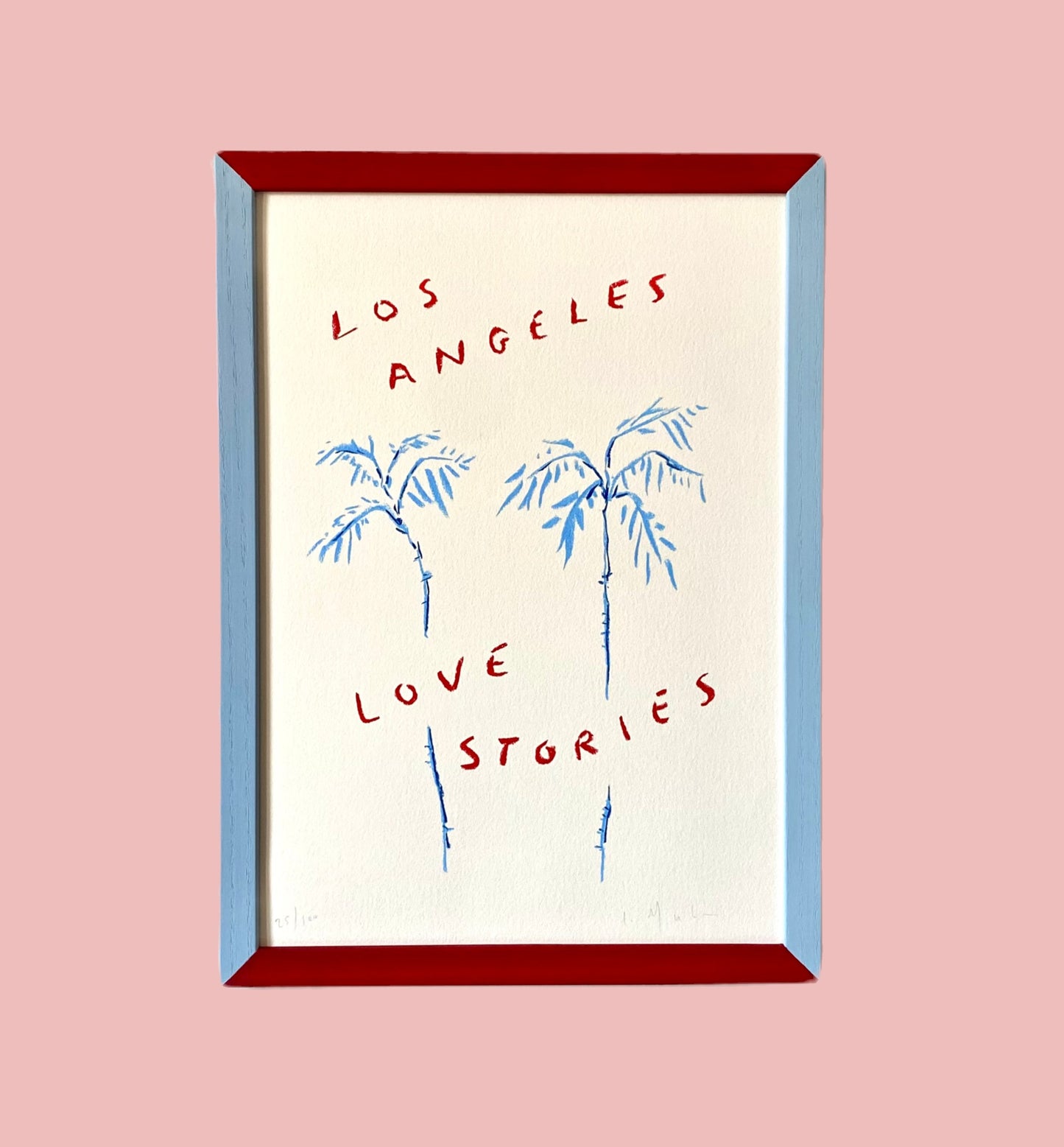 Picture Frame, Baby Blue & Burgundy image 0