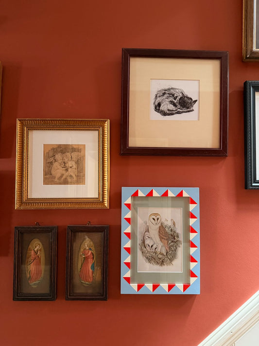 Picture Frame, Geometric Blue