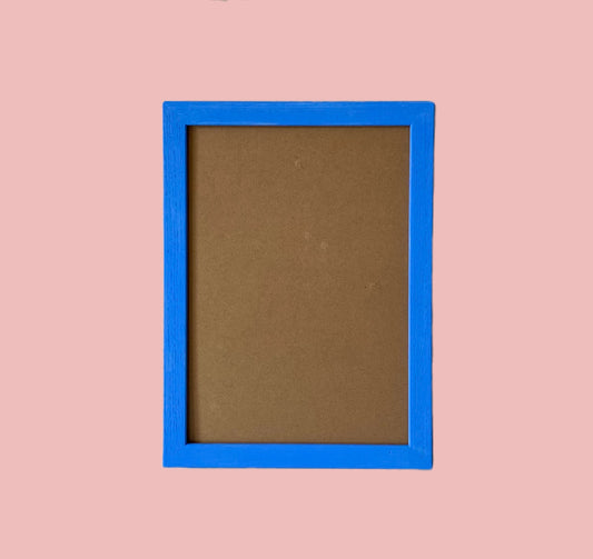 Painted Wood Picture Frame, Periwinkle image 0