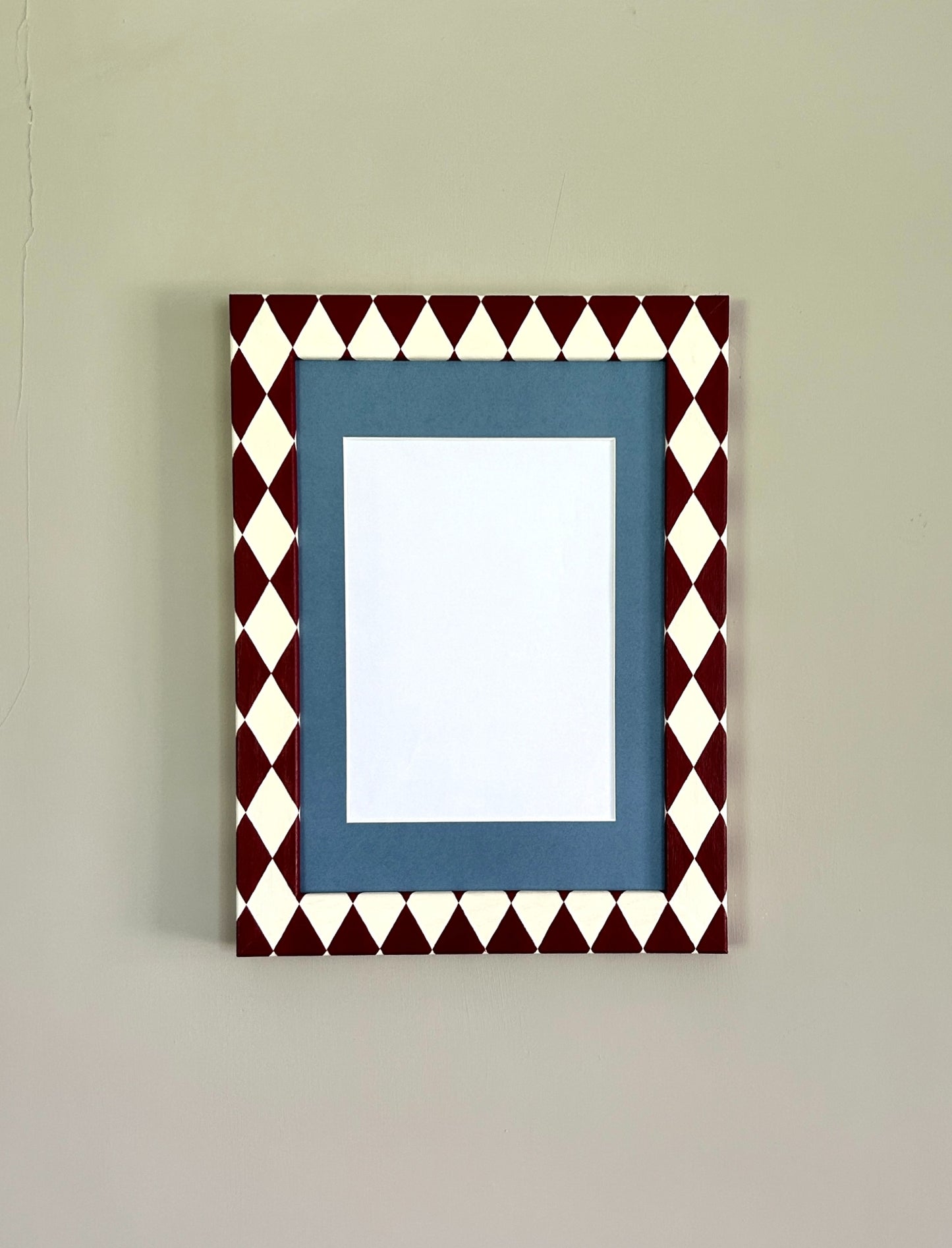 Picture Frame, Brick / Ivory Harlequin image 1