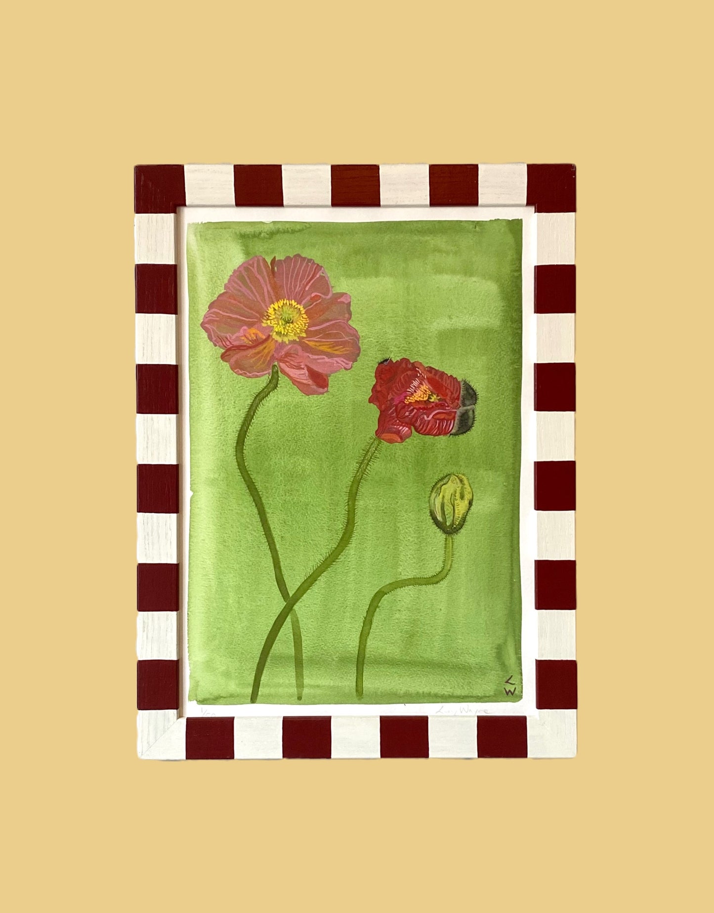 Picture Frame, Brick / Ivory Stripe image 0