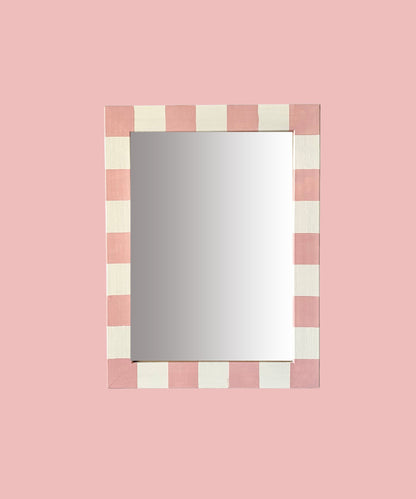 Painted Mirror, Rose Ivory Stripe image 0