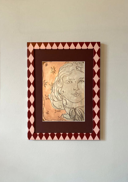 Picture Frame, Brick / Pink Harlequin image 1