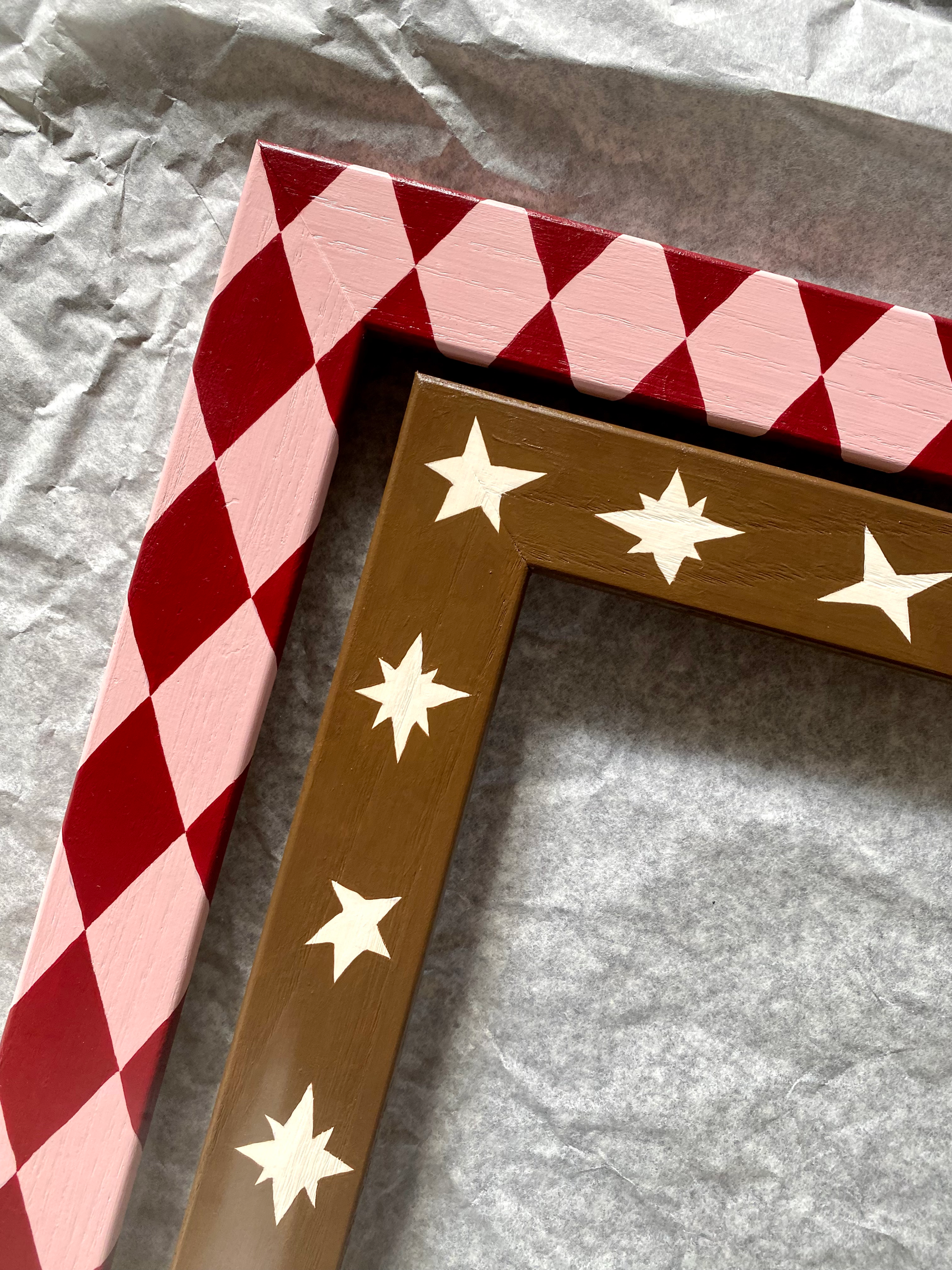 Picture Frame, Brown Wonky Stars image 3