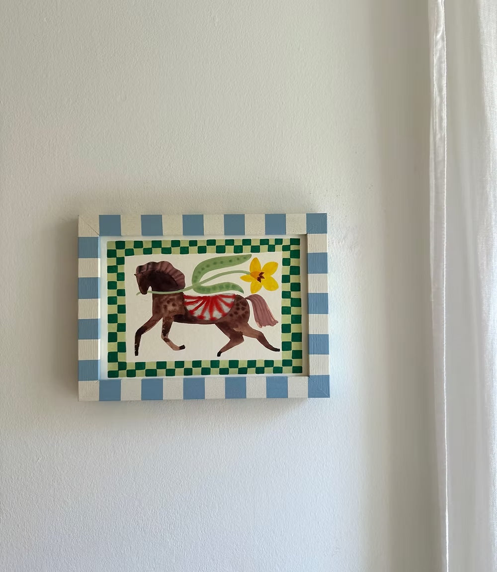 Picture Frame, Baby Blue Skinny Stripes