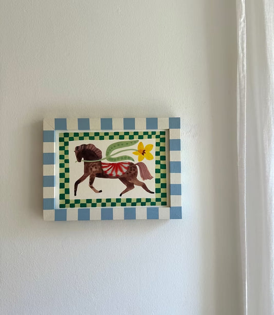 Picture Frame, Baby Blue Skinny Stripes