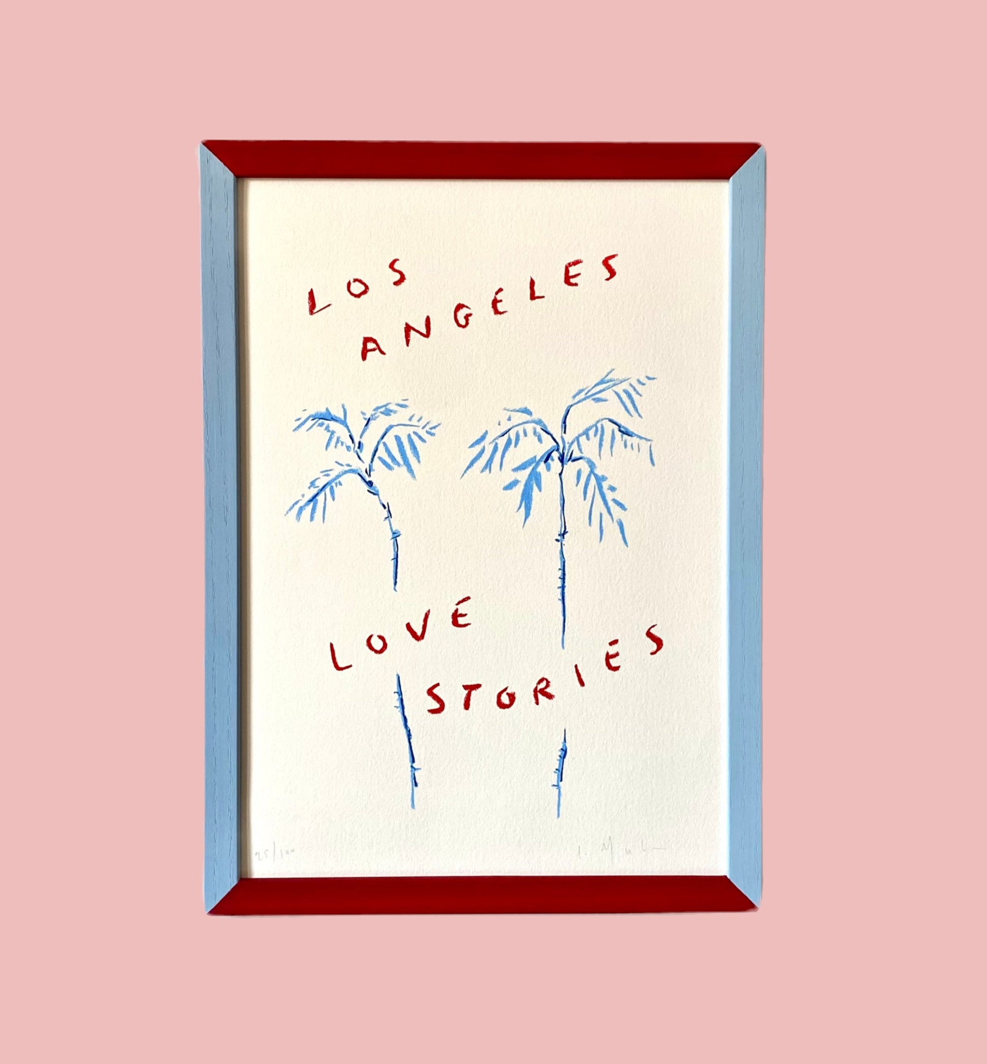 Picture Frame, Baby Blue & Burgundy image 0