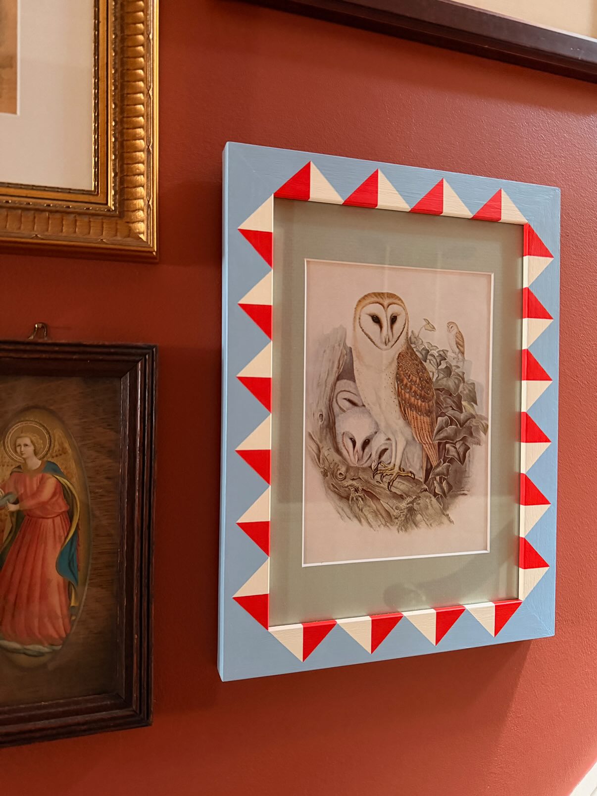 Picture Frame, Geometric Blue