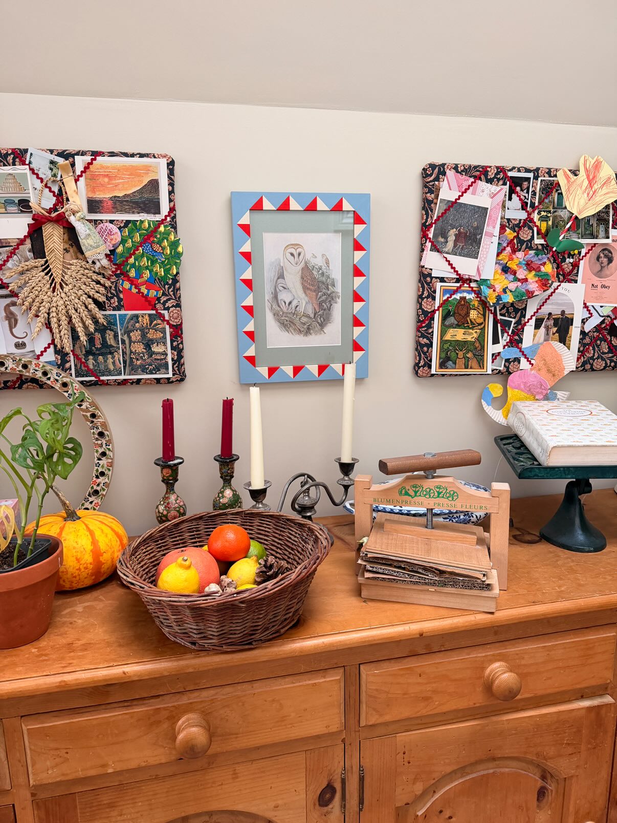Picture Frame, Geometric Blue