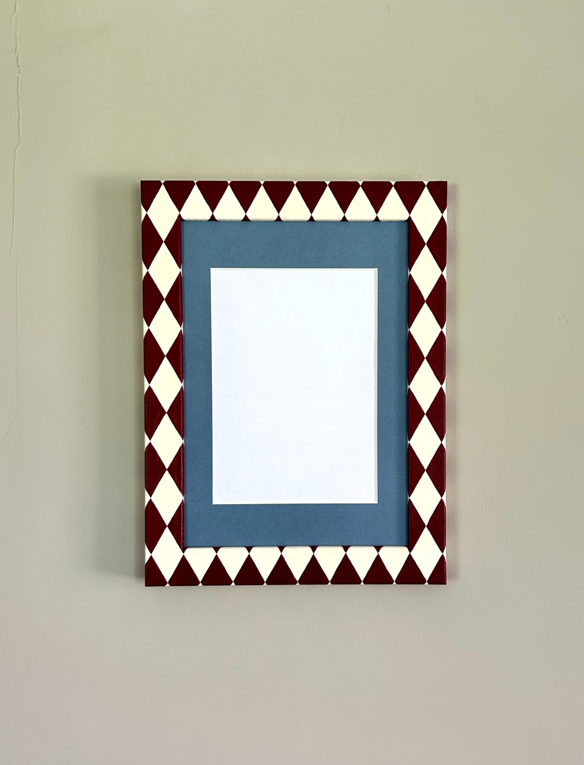 Picture Frame, Brick / Ivory Harlequin image 1