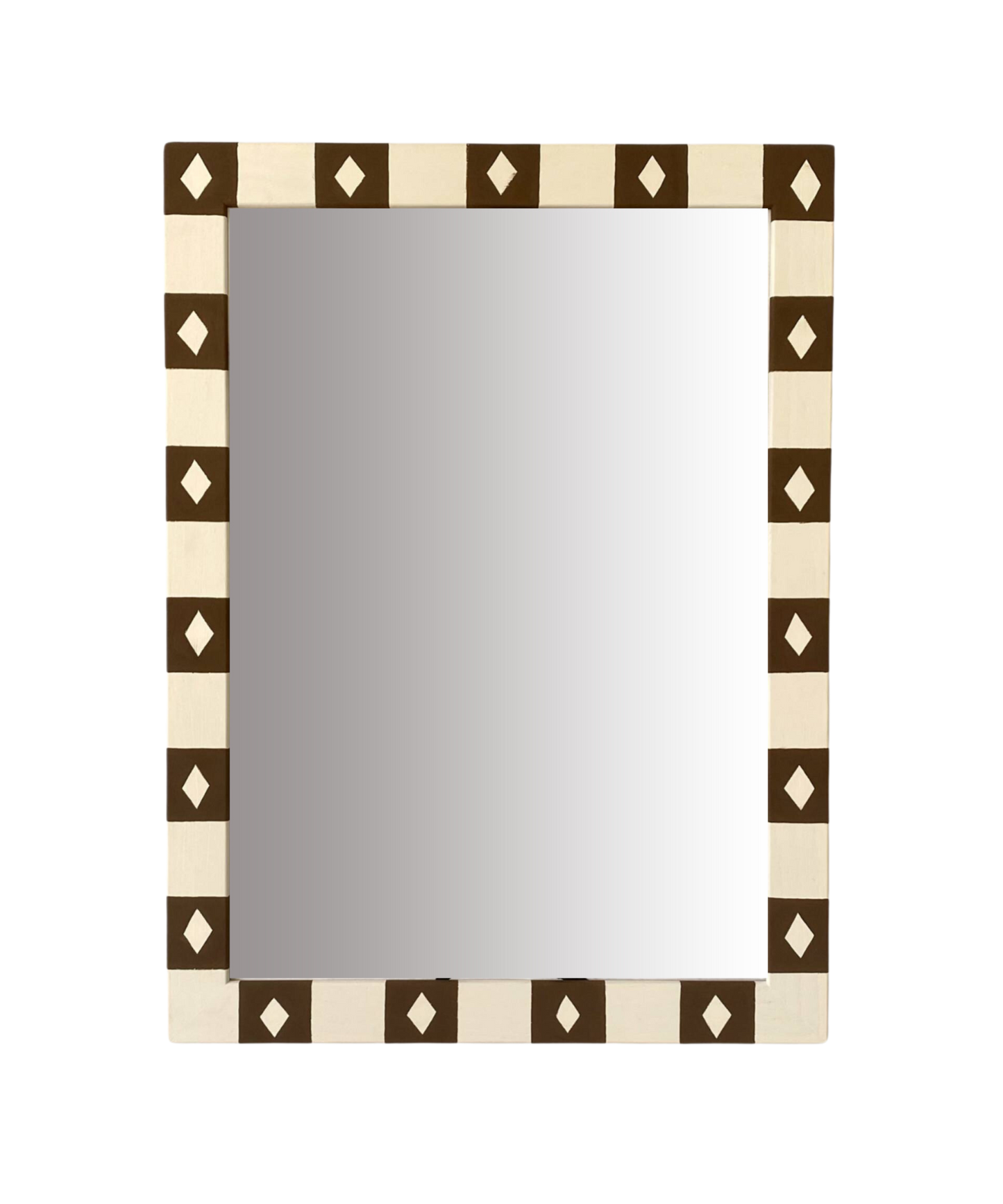 Painted Mirror, Chocolate Diamond Stripe