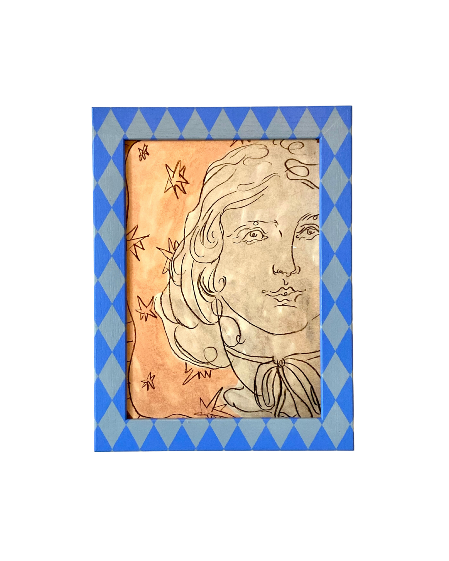 Picture Frame, Blue Harlequin
