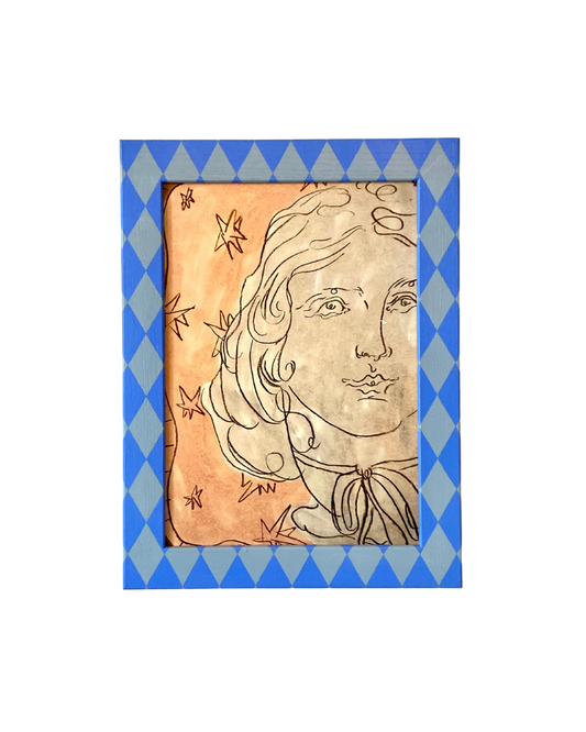 Picture Frame, Blue Harlequin