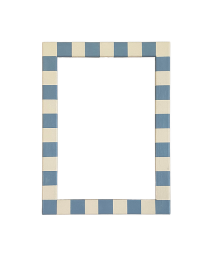 Picture Frame, Baby Blue Skinny Stripes