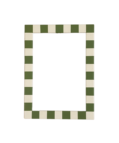 Picture Frame, Apple Green Skinny Stripes