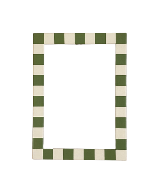 Picture Frame, Apple Green Skinny Stripes