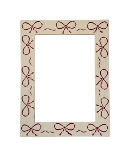 Picture Frame, Burgundy Bows