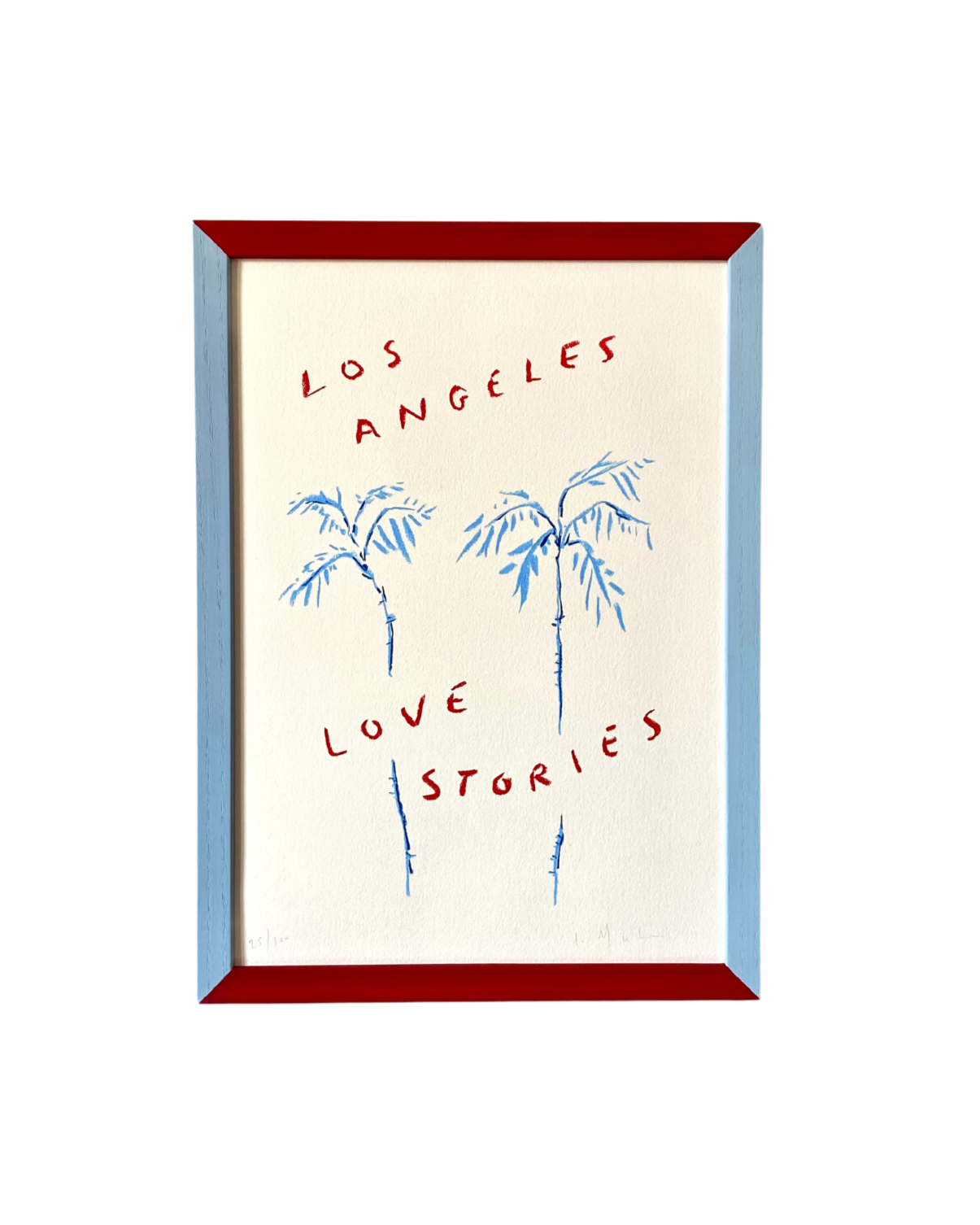 Picture Frame, Baby Blue & Burgundy