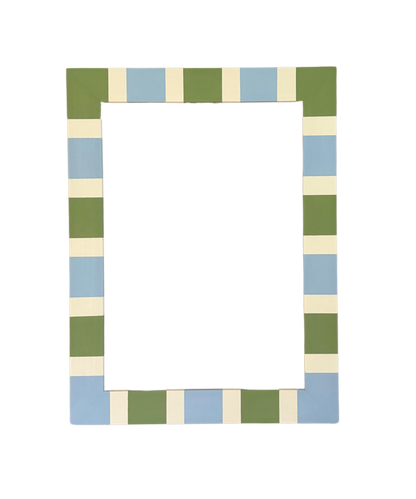 Rectangular picture frame with a striped pattern on a white background