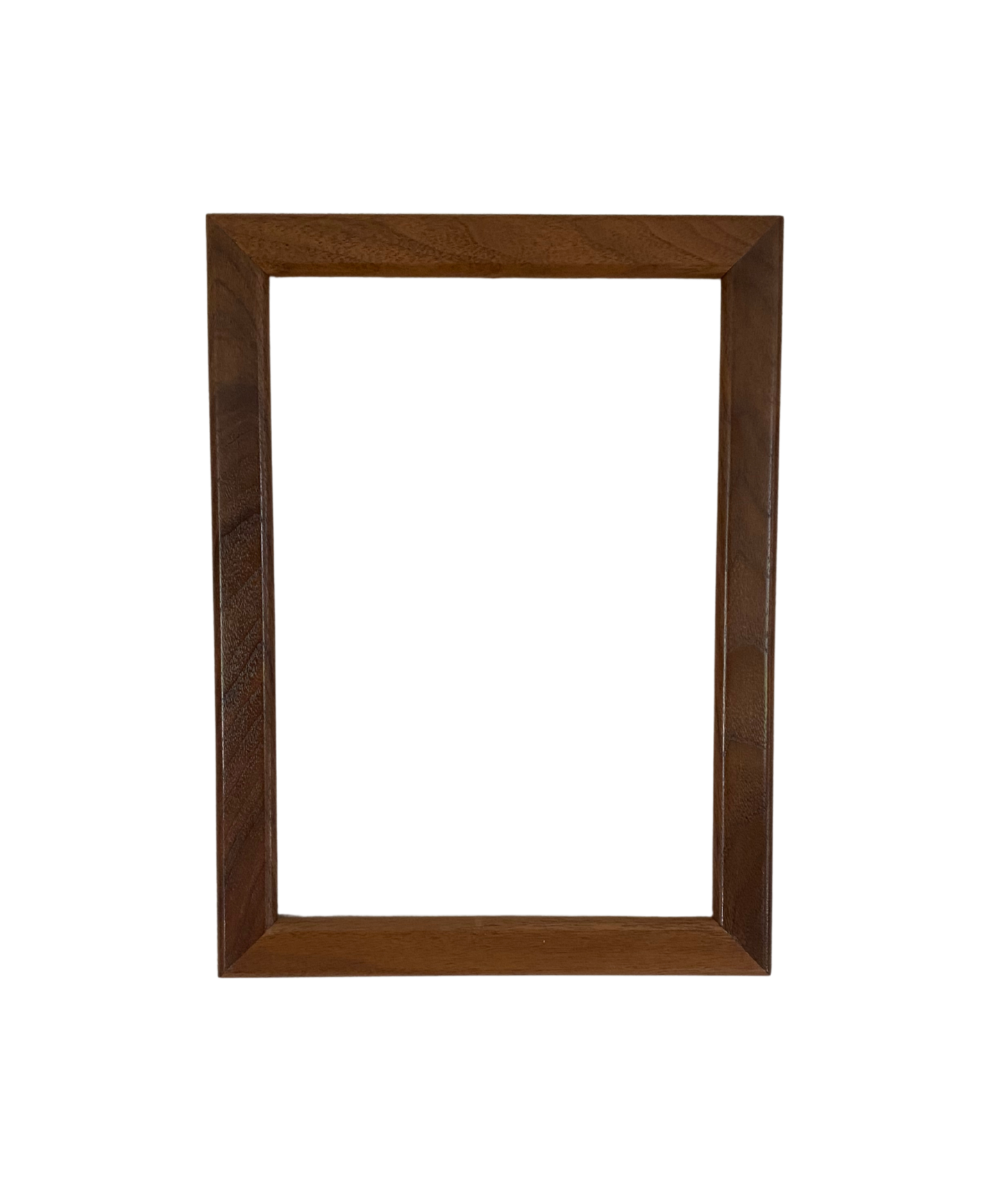 Wooden picture frame on a white background