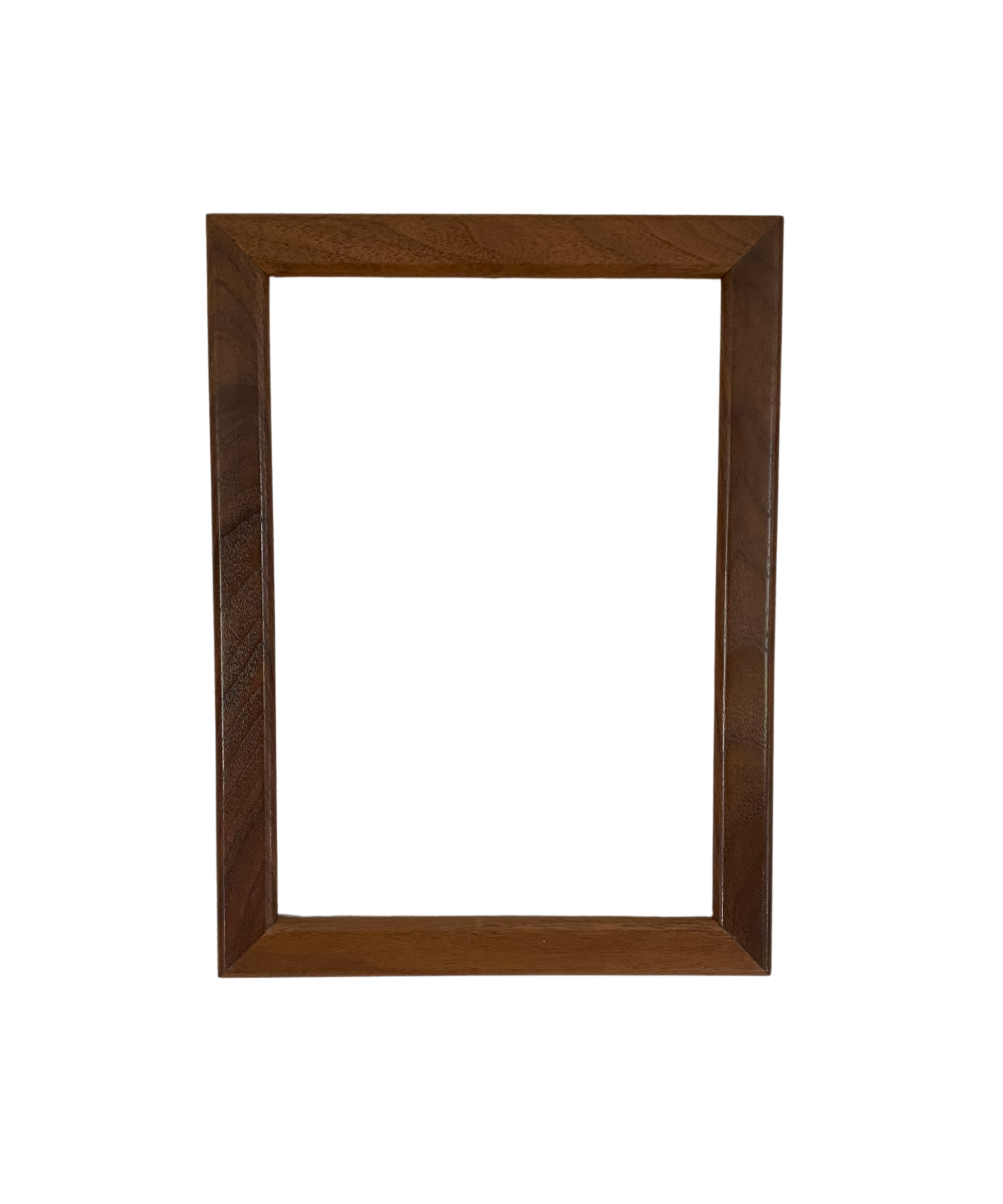 Wooden picture frame on a white background