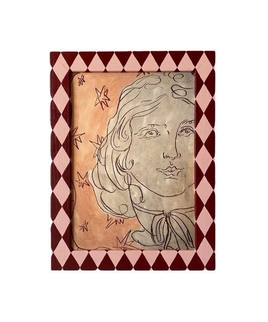 Picture Frame, Brick / Pink Harlequin