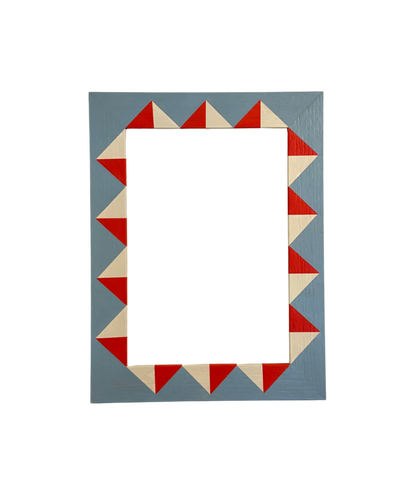 Picture Frame, Geometric Blue