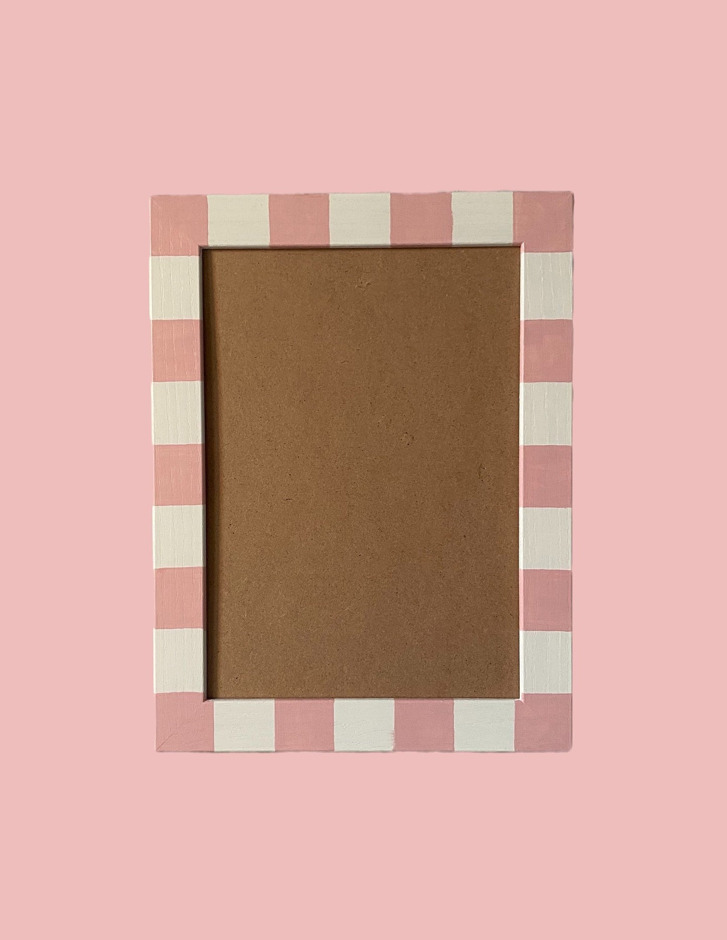 Picture Frame, Pink / Ivory Stripe image 0